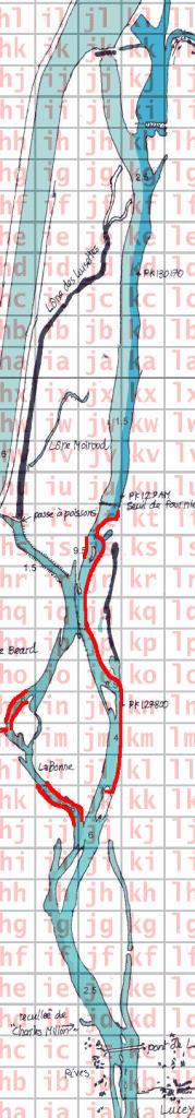zones de creusement du lit